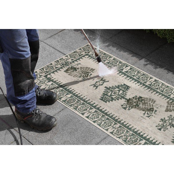 Duque zöld-krémszínű kültéri szőnyeg, 80 x 350 cm - NORTHRUGS-image-3