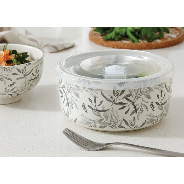 Grown Leaf bézs agyagkerámia élelmiszertároló doboz - Ladelle-image-1