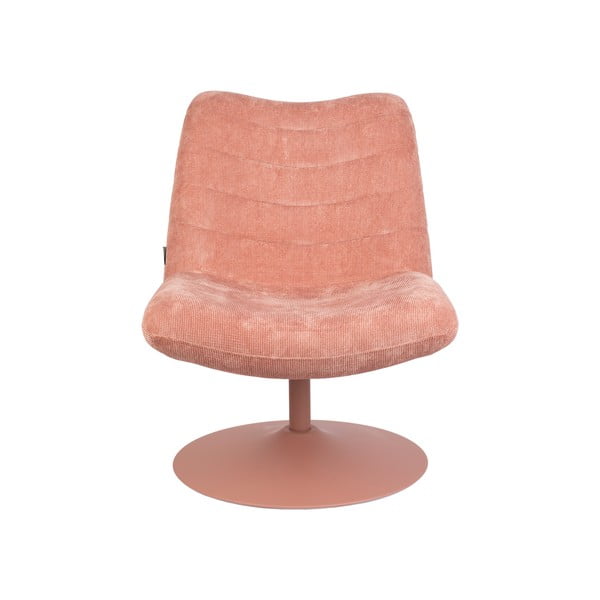 Rózsaszín bársony fotel Bubba – Zuiver