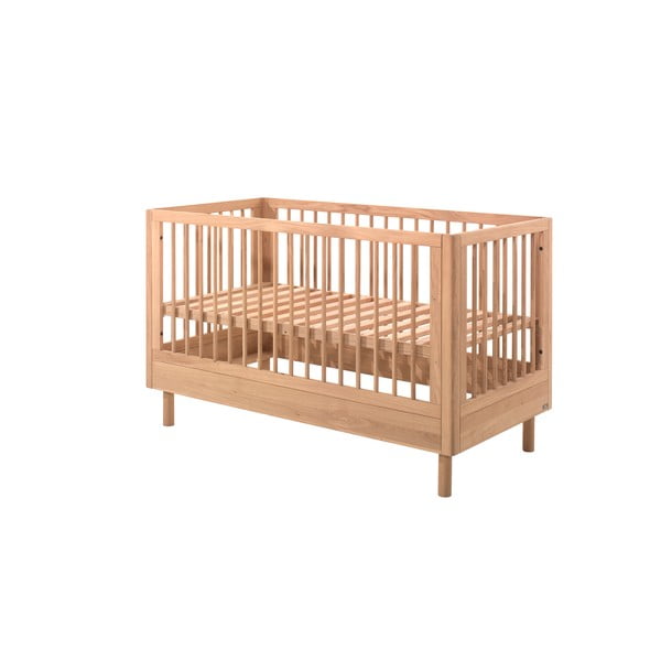 Natúr színű tölgyfa babaágy 70x140 cm Forrest – Vipack-image-3