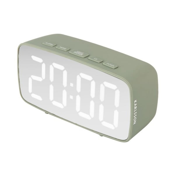 Világoszöld digitális ébresztőóra - Karlsson-image-1