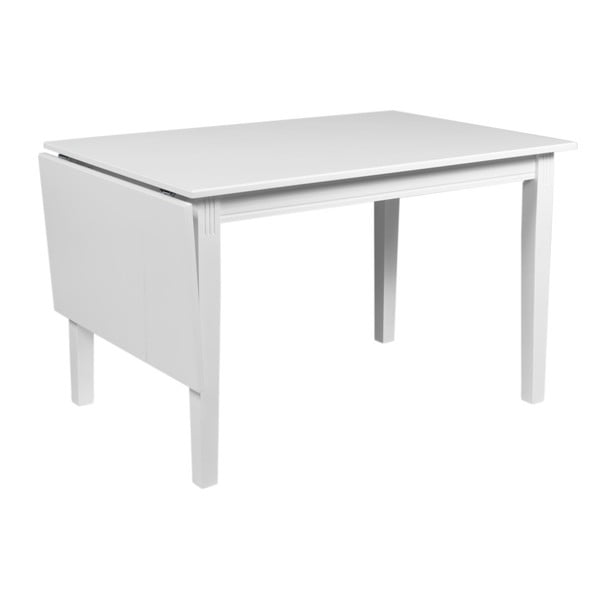 Wittskar fehér étkezőasztal, lehajtható asztallappal, 120 x 80 cm - Rowico