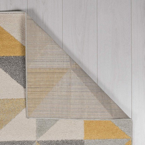 Urban Triangle szürke-sárga szőnyeg, 133 x 185 cm - Flair Rugs-image-3