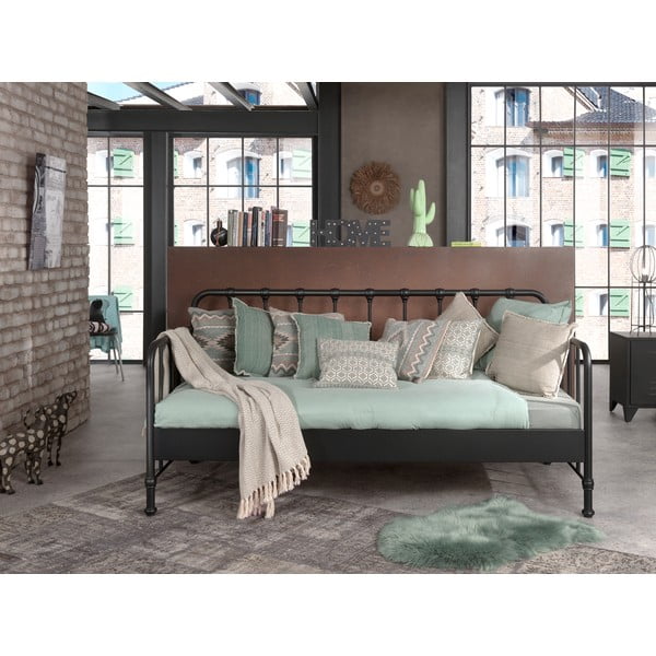 Szürke fém gyerekágy 90x200 cm BRONXX – Vipack-image-2