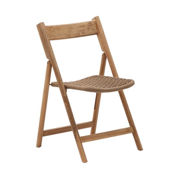 Barna-natúr színű tömörfa kerti szék Dandara – Kave Home