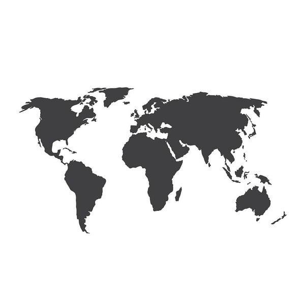 Worldmap öntapadós falmatrica, 60 x 30 cm - Really Nice Things