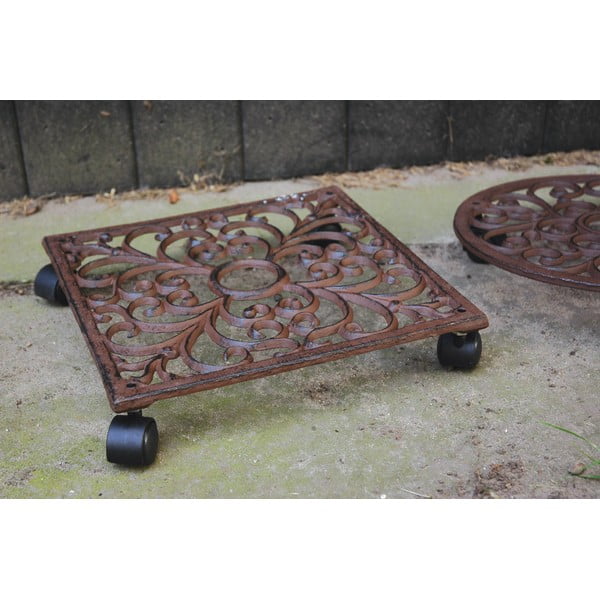 Fém gurulós virágállvány ø 28 cm – Esschert Design-image-1