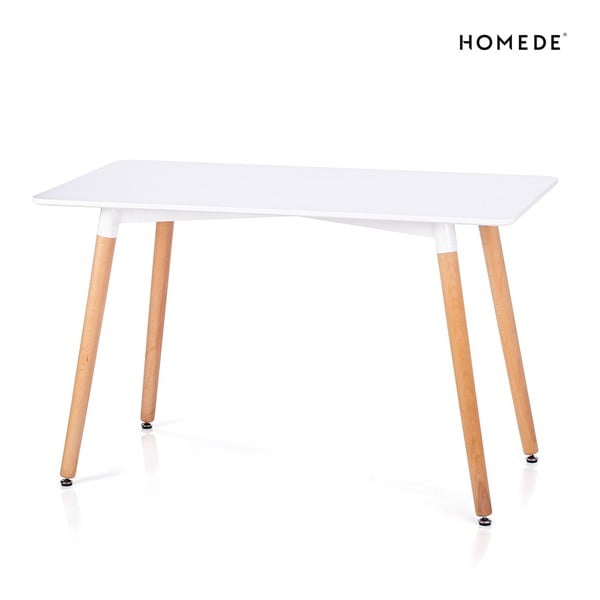 Étkezőasztal fehér asztallappal 80x120 cm Elle – Homede