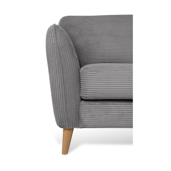 Sötétszürke kordbársony sarokkanapé (jobb oldali) Paris – Scandic-image-4