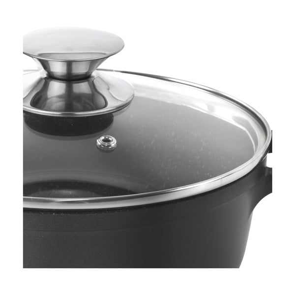 Grande tapadásmentes, alumínium edény üvegfedővel, ⌀ 24 cm - Orion-image-4