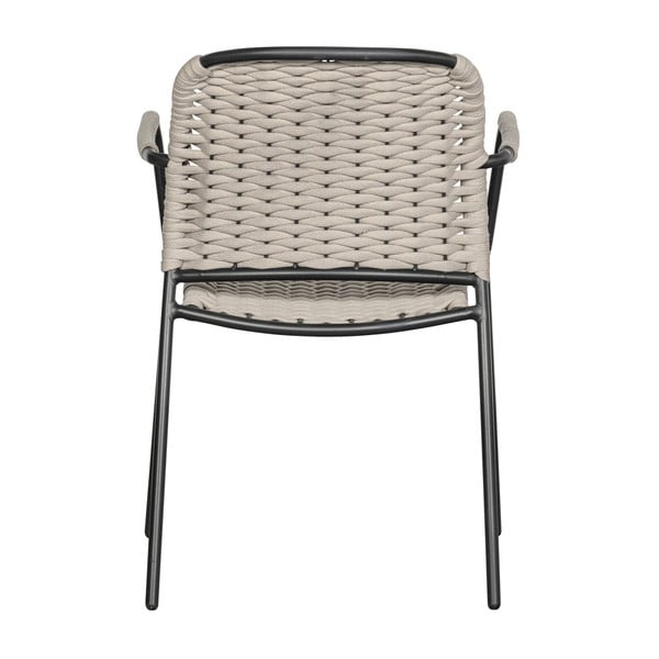 Fekete-bézs fém kerti szék szett 2 db-os Taku – Exotan-image-3