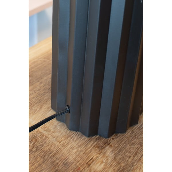 Fekete asztali lámpa textil búrával (magasság 60 cm) Hashira – Markslöjd-image-2