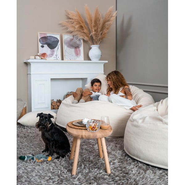 Világosszürke babzsákfotel Om 135 – SLOWDOWN-image-1