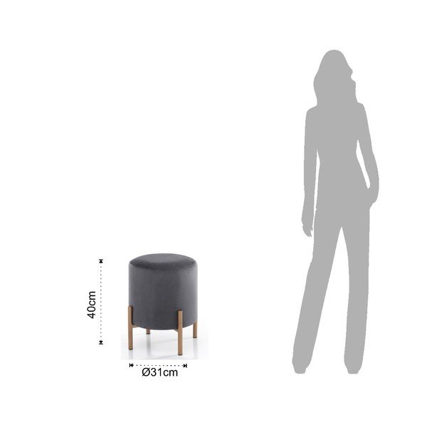 Ammy szürke ülőke, ø 31 cm - Tomasucci-image-1
