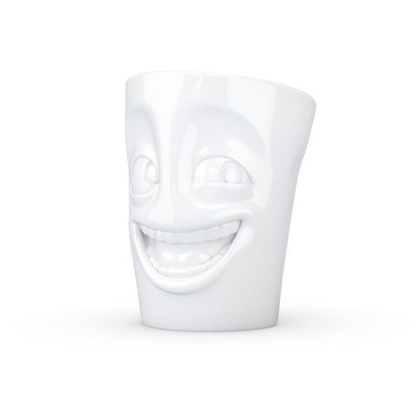 Fehér 'vigyorgó' porceláncsésze füllel, 350 ml - 58products-image-1