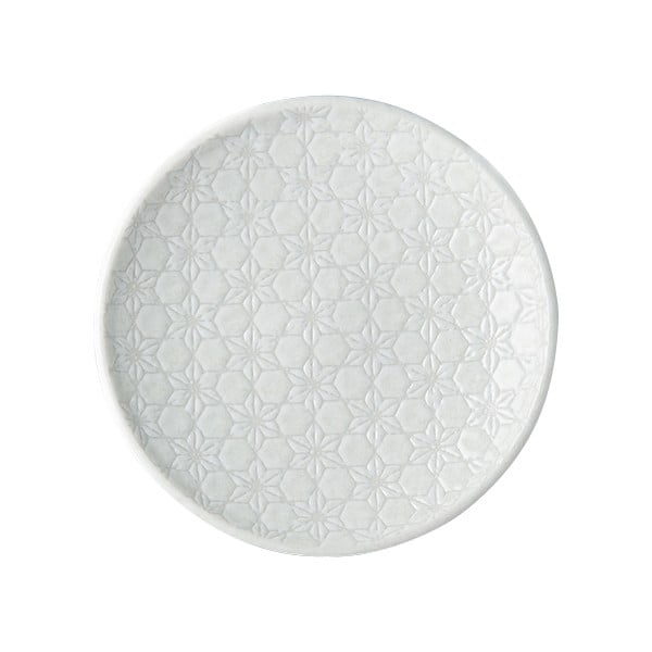 Star fehér kerámia tányér, ø 17 cm - MIJ