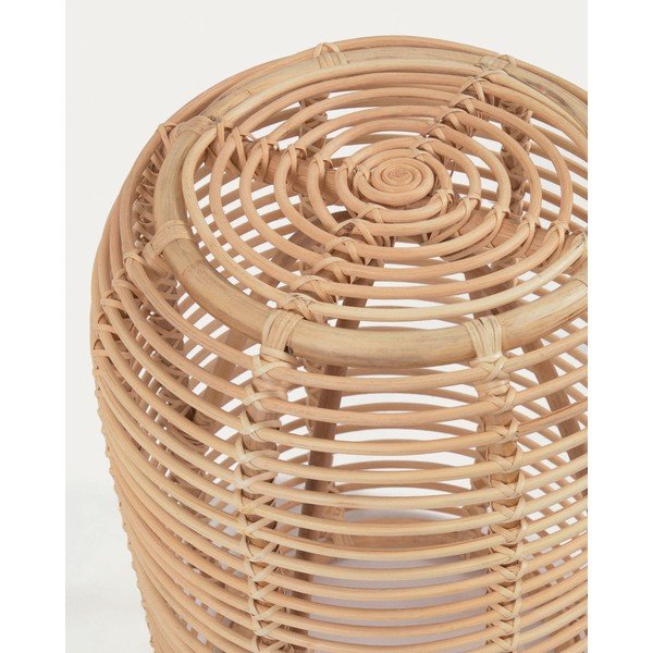 Rattan kerek tárolóasztal ø 45 cm Kohana – Kave Home-image-1
