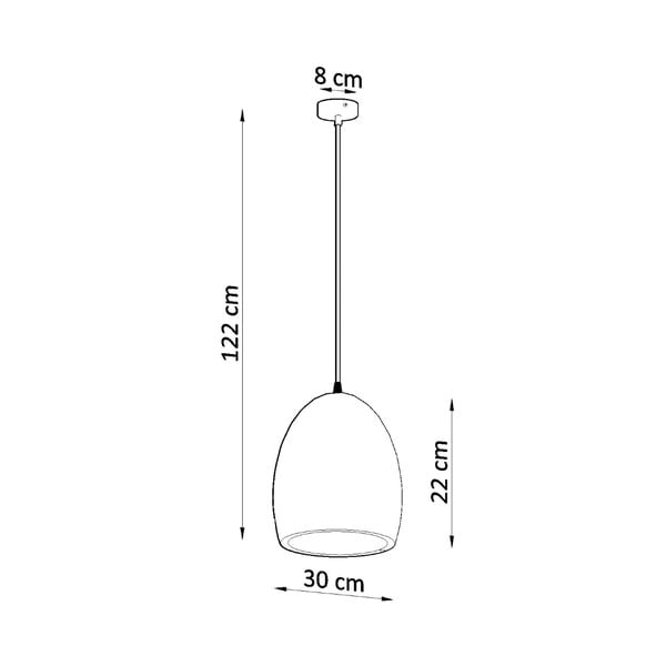 Fehér függőlámpa kerámia búrával ø 30 cm Fonsie – Sollux-image-4