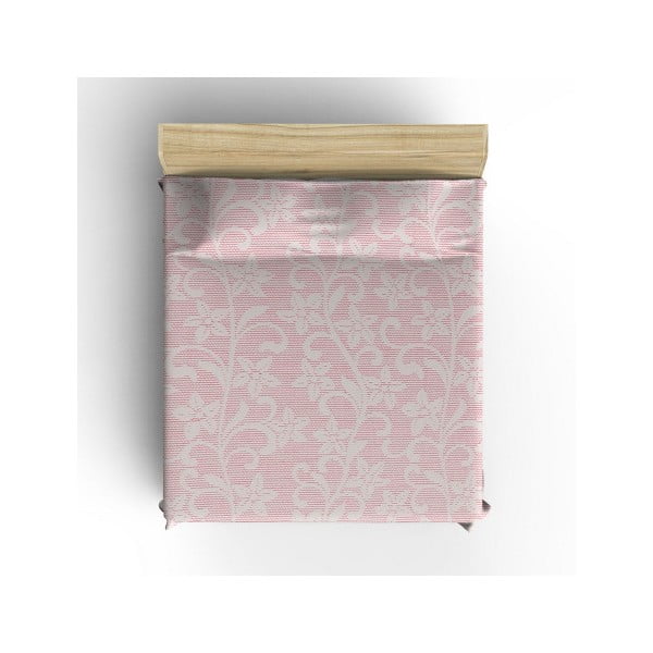 Hutna rózsaszín pamut ágytakaró, 200 x 220 cm