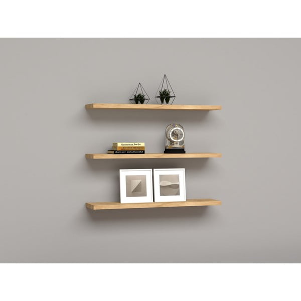 Polc szett tölgyfa dekorral 3 db-os Boss - Kalune Design-image-1