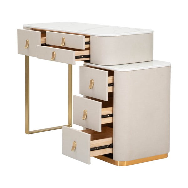 Bézs-aranyszínű konzolasztal 40x120 cm Beauty – Mauro Ferretti-image-2