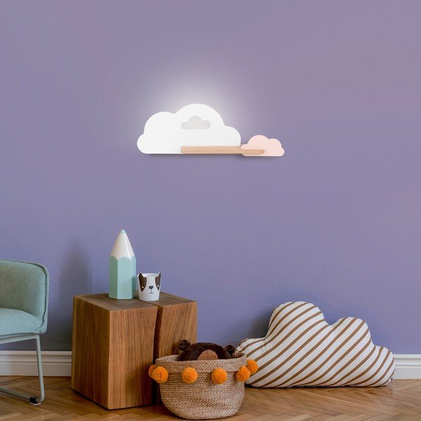 Fehér-rózsaszín gyerek lámpa Cloud – Candellux Lighting-image-1