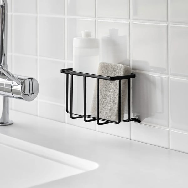 Fekete öntapadós fém mosogatóeszköz tartó Film Hook – YAMAZAKI-image-3