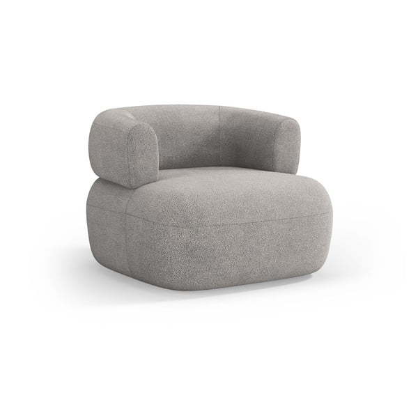 Világosszürke buklé fotel Jenny – Micadoni Home