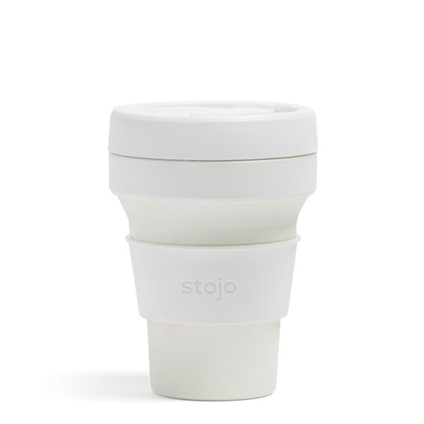 Pocket Cup Quartz fehér összecsukható utazópohár, 355 ml - Stojo