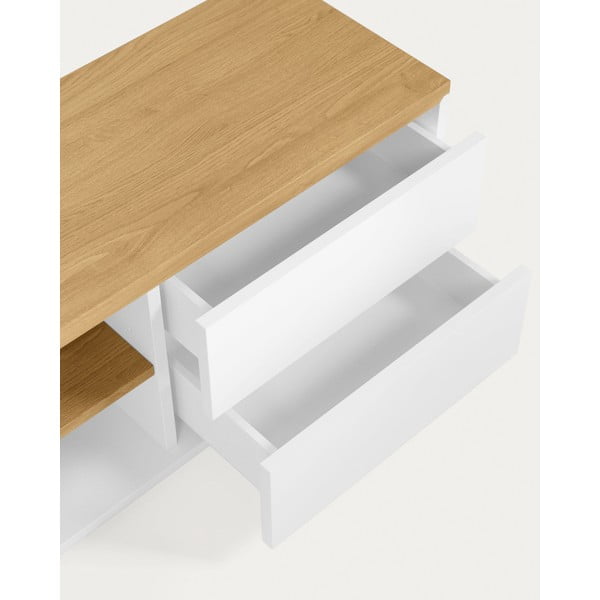 Fehér TV-állvány 200x44 cm Abilen – Kave Home-image-4