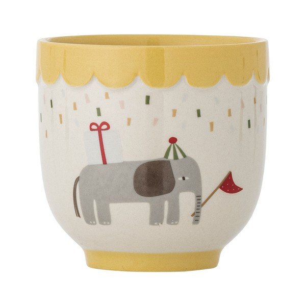 Sárga-krémszínű kőedény gyerek bögre 150 ml Celebrate – Bloomingville Mini-image-2