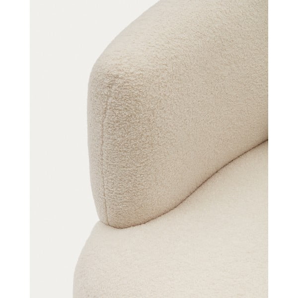 Krémszínű buklé fotel Martina – Kave Home-image-1