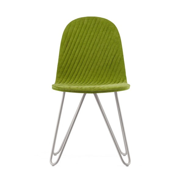 Mannequin X Stripe zöld szék fém lábakkal - Iker