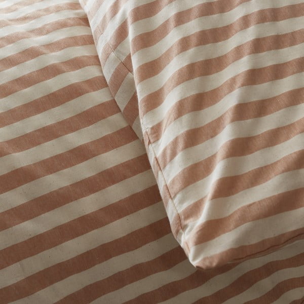 Terrakotta színű kétszemélyes ágyneműhuzat 200x200 cm Zanzibar Stripe – Pineapple Elephant-image-4