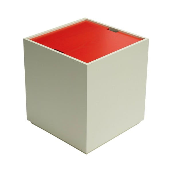 Piros-világoszöld kőrisfa tárolóláda 40x45 cm Vault – Hübsch-image-3