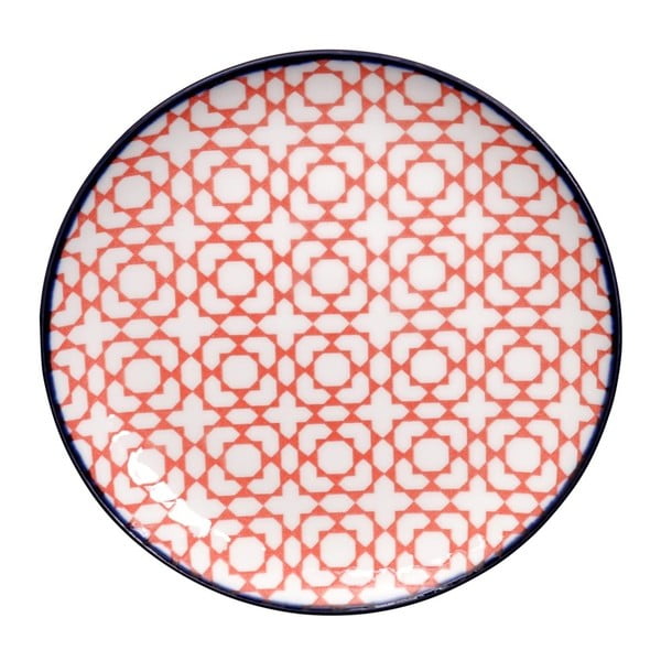 Geo Eclectic rózsaszín tányér, 16 cm - Tokyo Design Studio