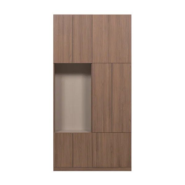 Sötét natúr színű moduláris szekrény 108x215 cm Build – WOOOD