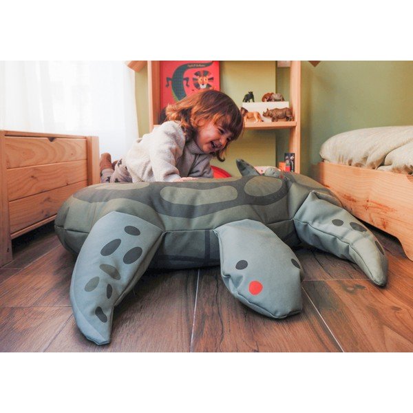 Zöld gyerek babzsák Turtle – Little Nice Things-image-3