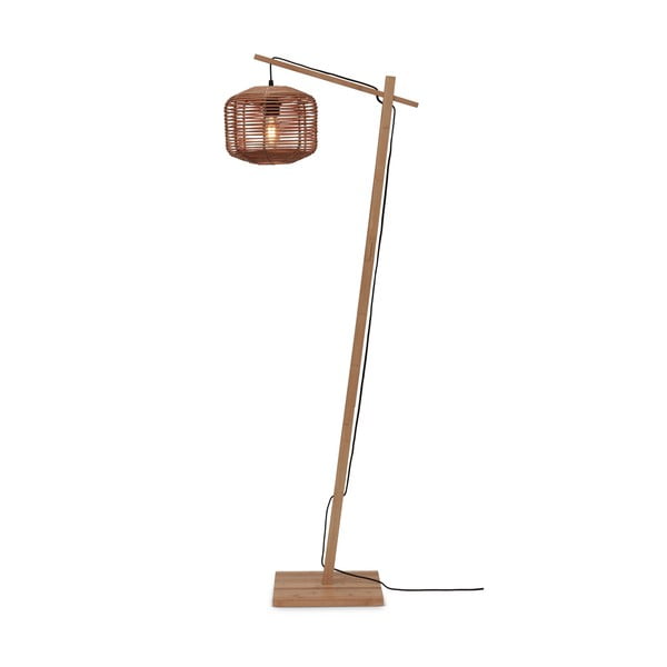 Natúr színű állólámpa rattan búrával (magasság 150 cm) Tanami – Good&Mojo