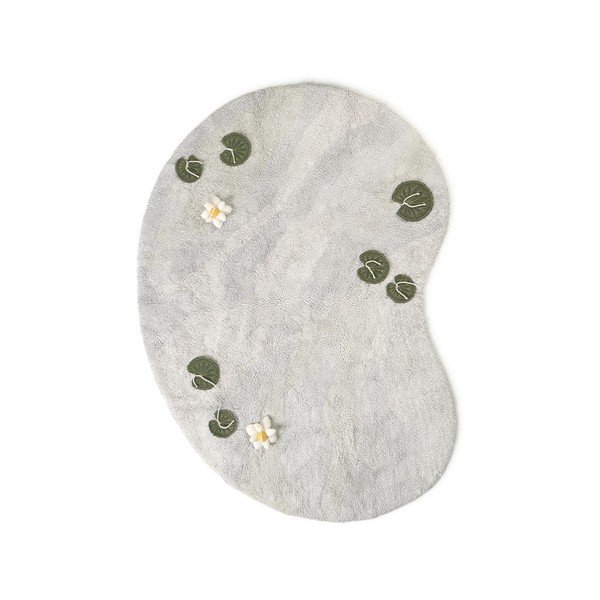 Világosszürke pamut gyerek játszószőnyeg 130x170 cm Swan Lake – Lorena Canals