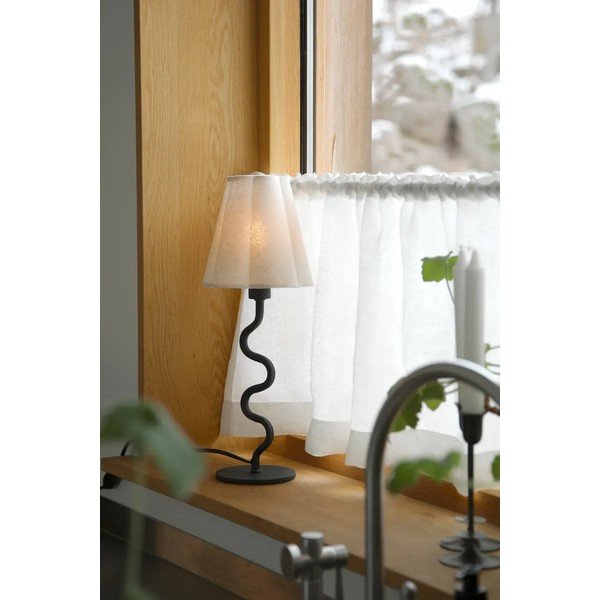 Bézs fém asztali lámpa textil búrával (magasság 41 cm) Veya – Markslöjd-image-2