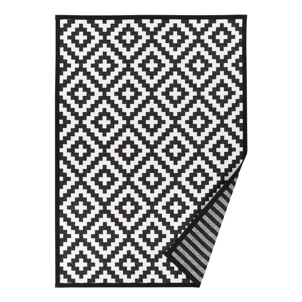 Narma Viki fekete-fehér mintás kétoldalas szőnyeg, 70 x 140 cm - Woodman
