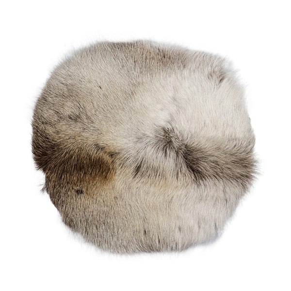 Davam barna-fehér rénszarvas bőr ülőpárna/párna, 35 x 35 cm - Arctic Fur