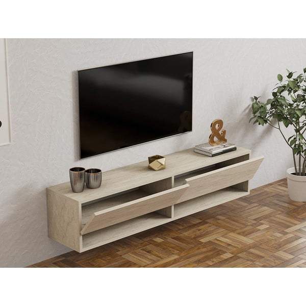 Bézs TV-állvány 141x31x30 cm Arges – Kalune Design-image-4