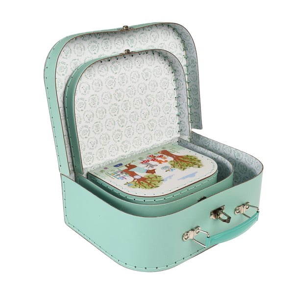 Karton játéktároló doboz szett 3 db-os 21x28x8 cm Woodland Friends – Rex London-image-4