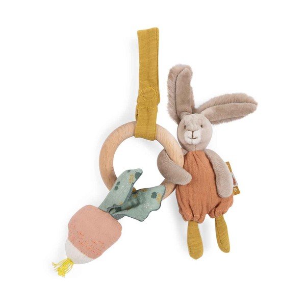 Játék kisbabáknak rágókával Rabbit - Moulin Roty