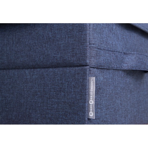 Kék fedeles textil tárolódoboz 40x30x22 cm Soft Storage – Bigso-image-1