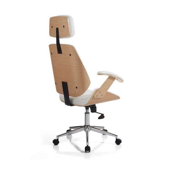 Fehér bőrutánzat irodai szék Visby – Tomasucci-image-2