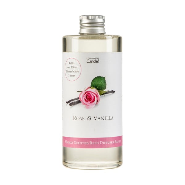 Utántöltő aromadiffúzorhoz rózsa és vanília illattal, 300 ml - Copenhagen Candles