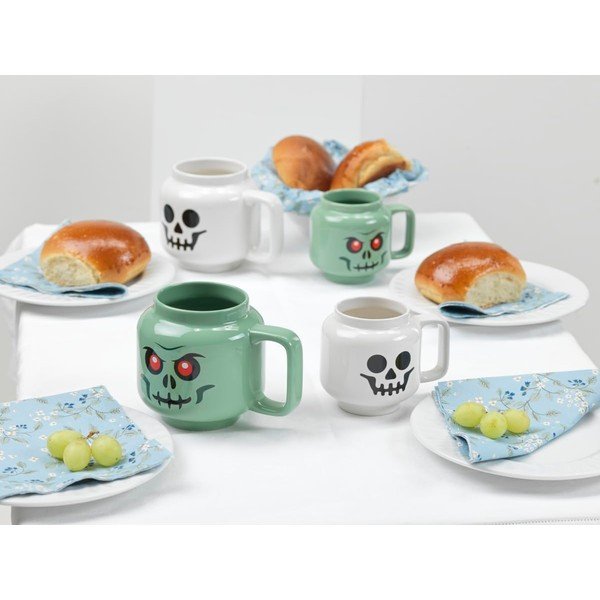 Zöld kerámia gyerek bögre lattéhoz 255 ml Skeleton – LEGO®-image-1